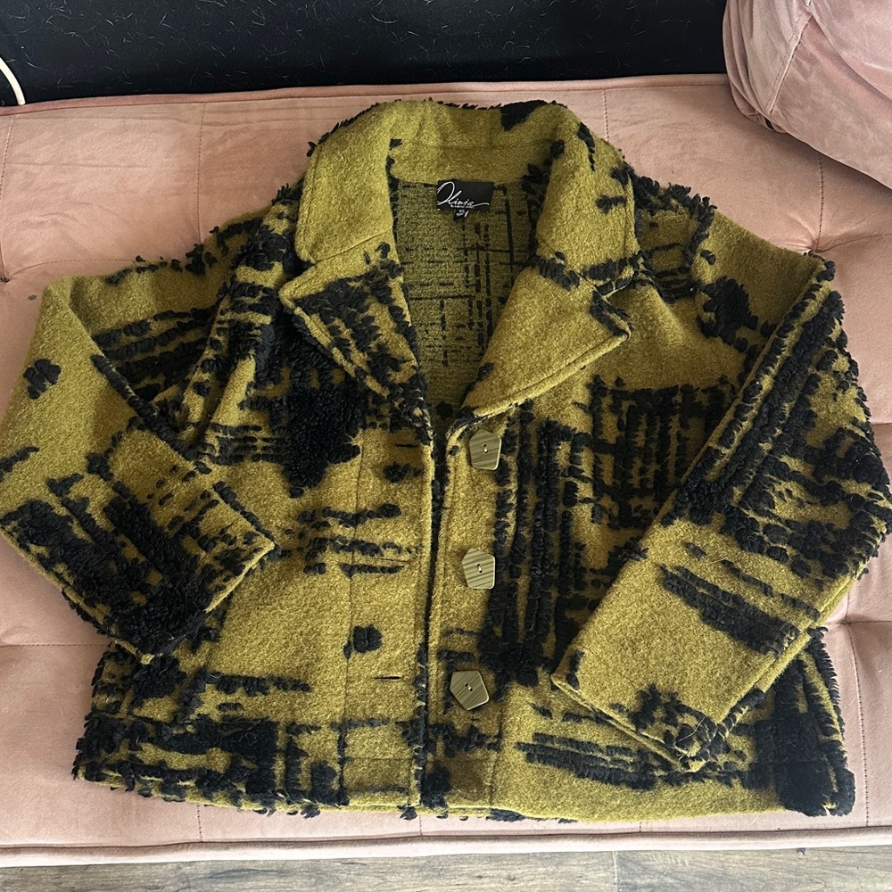 Habitat Olive and Black Patterned Jacket